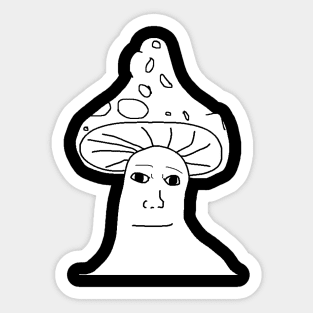 Mushroom Wojak / Shrigma Male Sticker
